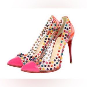 Christian Louboutin Spike Me 100 Patten/PVC